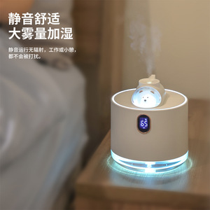 Ultrasonic Humidifier Mini Desk USB Portable <b>With</b> Night <b>Light</b> And <b>Timer</b> For Home Office Use - Product Image 3