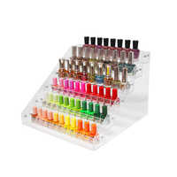 Support multicouche multifonctionnel pour vernis à ongles en acrylique transparent Porte-outil de maquillage Organisateur de cosmétiques Étagère de rangement pour vernis à ongles