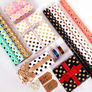 Alta calidad al por mayor 80g cumpleaños el tejido de papel Kraft de punto perfecto 43*300cm regalo de lujo embalaje personalizado rollo de papel de regalo - Product Image 1