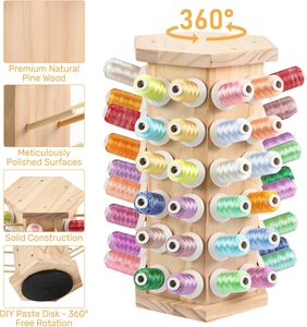 <span class=keywords><strong>Support</strong></span> rotatif en bois pour fil <span class=keywords><strong>à</strong></span> coudre et présentoir <span class=keywords><strong>à</strong></span> rouleaux en bambou pour fil <span class=keywords><strong>à</strong></span> coudre - Product Image 4