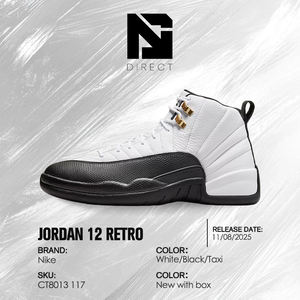 Air Jordan 12 Retro 'Taxi' 2025, Zapatos de Baloncesto Auténticos para Hombre, Zapatillas Deportivas para Parejas - Product Image 6