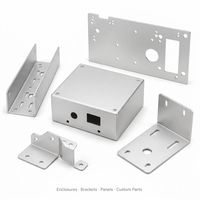 Caja de Aluminio Anodizado Cepillado 6061 para Electrónica, Carcasa Personalizada, Proyecto de Doblado de Chapa Metálica Mecanizada por CNC
