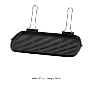 Ilsa Bistecchiera Ghisa Smaltata C <b>Handled</b> Pieghevole 50 x 27 cm Catering Supplies Wholesale Restaurant Supplies - Product Image 3