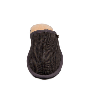 Chaussons d'hiver chauds pour hommes avec plateforme, semelle extérieure antidérapante en TPR, design brodé et doublure en <span class=keywords><strong>peau</strong></span> <span class=keywords><strong>de</strong></span> <span class=keywords><strong>mouton</strong></span> douce - Product Image 4