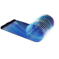 Pantalla LED Transparente y Flexible, Panel de Cristal para Ventanas de Centros Comerciales con Función de Texto