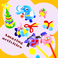 Ensemble complet d'art et d'artisanat pour enfants, kit de matériel de bricolage avec boîte de rangement pour les activités créatives de la maternelle et des vacances