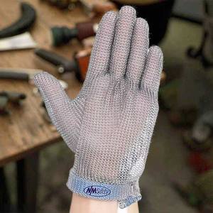 Guantes de alambre de acero NMsafety ANSI A9 Guantes de trabajo de nivel anticorte Fabricante Guantes DE TRABAJO resistentes - Product Image 3