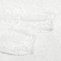 2024 Offre Spéciale Boutique été à manches longues nouveaux modèles blanc évider enfants plein coton filles enfants robe