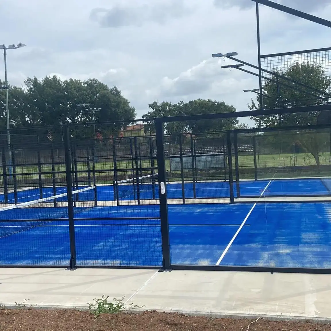10*20M desain baru Padel court Tennis Court Panoramic olahraga dayung tenis platform court rumput buatan