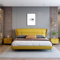 Vente en gros cadre de lit en bois en cuir cadre de lit king plateforme avec rangement 1.8m tête de lit moderne ensemble de lit design