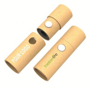 Envase Redondo Biodegradable para Bálsamo Labial con Logotipo Personalizado, Tubo de Cartón Redondo Ecológico con Cierre a Prueba de Niños - Product Image 2