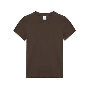 Camiseta Casual de Verano Personalizada OEM para Mujer, Diseño a Cuadros, Sostenible, Ligera, Transpirable, Ecológica, con Estampado Suave y Bordado - Product Image 6