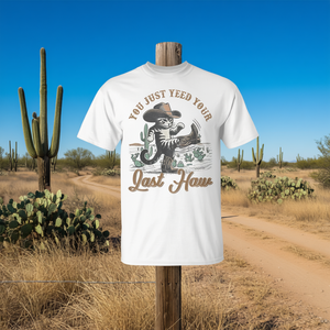 Camiseta Western Cat Cowboy con diseño You Just Yeed Your Last Haw, unisex, talla para adultos - Product Image 3