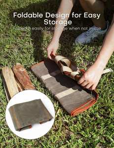 Free Sample Strong Waxed Canvas Log Carrier Tote <b>Bag</b> With Extra Long-Lasting Firewood Holder Handle Sturdy Wood Carrying <b>Bag</b> - Product Image 5