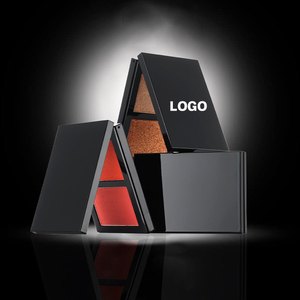 Paleta Facial Mineral Sin Talco ni Parabenos, Bajo MOQ, Maquillaje <span class=keywords><strong>Iluminador</strong></span>, Colorete, Contorno, Polvo Compacto y Crema de Marca Privada - Product Image 5
