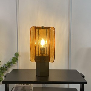 Vintage Style Glass Art Table Lamp E27 LED Amber Creative <b>Desk</b> Lamp For Bedroom Living Room <b>Study</b> - Product Image 2