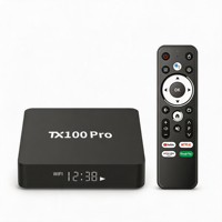 Precio de Fábrica, TV Box Android 4K Ultra HD Inteligente con 8GB de RAM y 128GB de ROM, Tx100 Pro Certificado, Quad Core, 5G WIFI 6, Set-top Box