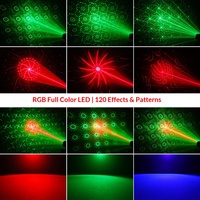 Lampu Panggung Laser Mini Isi Ulang USB Lintas Batas, Lampu Proyeksi Langit Berbintang Suasana Natal Merah Hijau Biru CE DJ