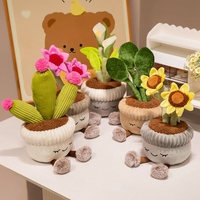 Peluche Super Douce Créative Fleur Rose Tournesol Cactus Calla Lily Simulation PP Coton Remplissage Edea Pot Lavé