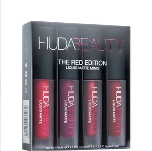 Ensemble de 4 mini gloss et brillants à lèvres <span class=keywords><strong>Huda</strong></span>, gloss à lèvres liquide hydratant, 4 couleurs, fini mat - Product Image 4
