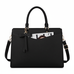 Sac pour ordinateur portable pour femme sac à main en PU sac de travail de bureau porte-documents étanche sac à main d'ordinateur sac à main léger - Product Image 1