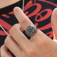 Bijoux Tempusort, bague en acier inoxydable plaqué argent/or avec incrustation de trèfle à quatre feuilles porte-bonheur pour homme, fiançailles, anniversaire