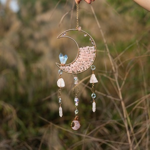 Pendentif <span class=keywords><strong>attrape</strong></span>-soleil en pierre naturelle HZ, cristal gravé pour Noël, enfants, maternelle, balcon, <span class=keywords><strong>attrape</strong></span>-rêves arc-en-ciel suspendu - Product Image 2