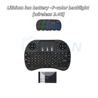 Mini Teclado y Ratón Inalámbricos Mini I8+ Teclado y Ratón 2.4G Ratón con Panel Táctil Grande Teclas para Raspberry Pi Teclado Pequeño