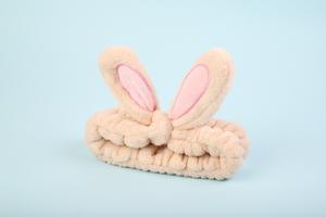 Bandeau de maquillage avec oreilles de lapin pour femmes, élastique, doux, pour le visage - Product Image 2