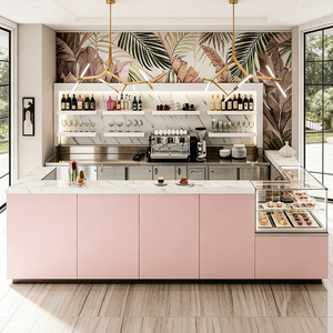 Vintage English Elegance, Modern Display: High-Clarity Tempered Glass Shelving with Food-Grade Acrylic & Stainless Steel and Int - Product Image 1