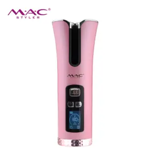 LCD Ceramic Curly Rotating Mini Hair Wave StyerCordless Automatic Hair Curler USB Rechargeable Curling Iron Curls Waves