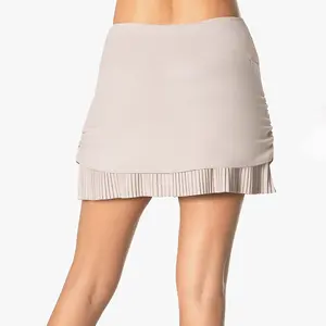 Culottes de Golf personalizados para mujer, faldas plisadas de Golf para mujer, falda de tenis con bolsillo de cintura alta, faldas de Golf transpirables con pantalones cortos incorporados