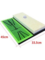 Tapis d'entraînement de golf 45*33cm en PP/EVA, avec piste de sable, bunker, fairway, terrain accidenté et tee, aide à l'entraînement du swing, portable pour intérieur
