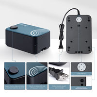 Pompe à air mini ultra-silencieuse réglable <30dB, économie d'énergie, pour petit aquarium, aérateur à bulles d'oxygène
