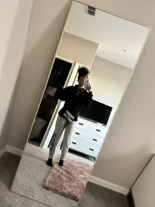 Espejo de pie de cuerpo completo con marco de aluminio decorativo moderno - Product Image 5