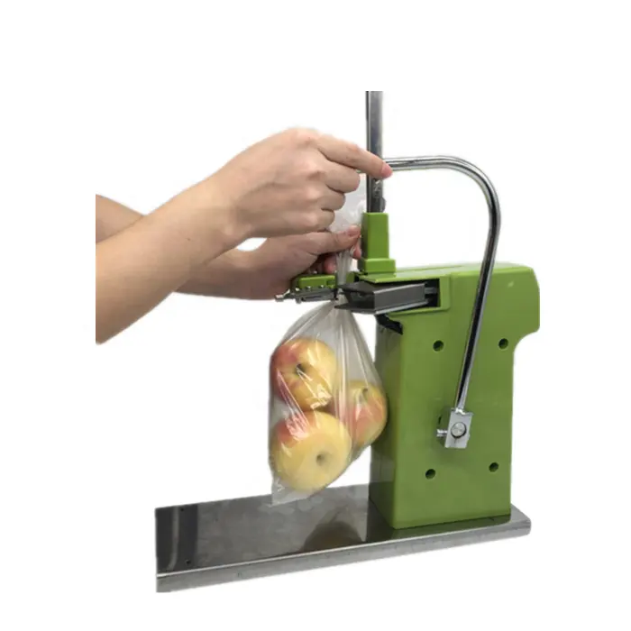 JZSY Aluminium Nail Sealer fruit Plastic Bag Neck Sealer manual clipping Machine for Supermarket Pouch Packing sealing Machine