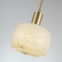 Lampe en albâtre, chambre d'hôtel de luxe, lit, lustre en marbre, fabrication sur mesure, lustre à tête unique, petit lustre