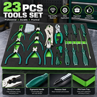Ensemble d'outils de réparation automobile en gros, 23 pièces, pinces de mécanicien, tournevis, kit d'outils pour garage et atelier