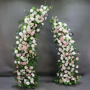 Ensemble d'arche de mariage en fleurs artificielles en soie rose pour événements et entrées, décoration d'arche de mariage - Product Image 6