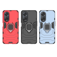 Étui pour Oppo A38/A98 5G/A58 4G/Oppo A78, étui de téléphone portable magnétique pour voiture, support de béquille en métal antichoc de luxe