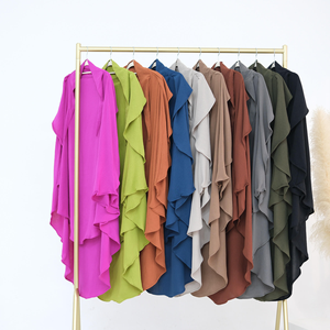 Vente <span class=keywords><strong>en</strong></span> gros de niqab hijab de haute qualité pour femmes musulmanes modestes, hijab à nouer sur la tête, hijab de prière long, jilbab hijab, crêpe jazz khimar - Product Image 4