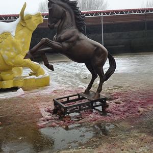Özel açık büyük dekorasyon bronz el sanatları hayvan heykeli yaşam boyutu at heykel - Product Image 6