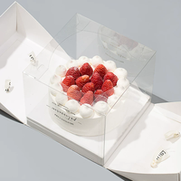 Boîte à gâteau de luxe avec fenêtre transparente, emballages de boulangerie personnalisés, fabricant OEM