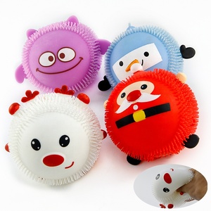 ADDOIL New Tpr Squeeze <b>Light</b> <b>up</b> Christmas Snowman Elk Puffer Ball Fidget Toy for Kids Soft Squishy Toy - Product Image 1
