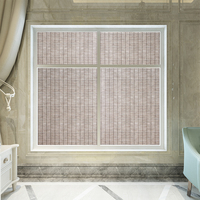 Löwenzahn-Design Fensterfolie mit Statischer Haftung, Mattierte Sichtschutz-Dekorationsfolie, Abnehmbares Botanisches Samenkopfmuster für Schlafzimmer
