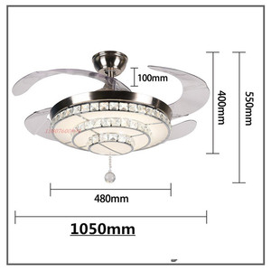 Lámparas de Techo con Ventilador para Sala de Estar, Directas de Fábrica, con Control Remoto, Regulables, 3CCT, Motor DC Reversible, Aspas de PC - Product Image 2