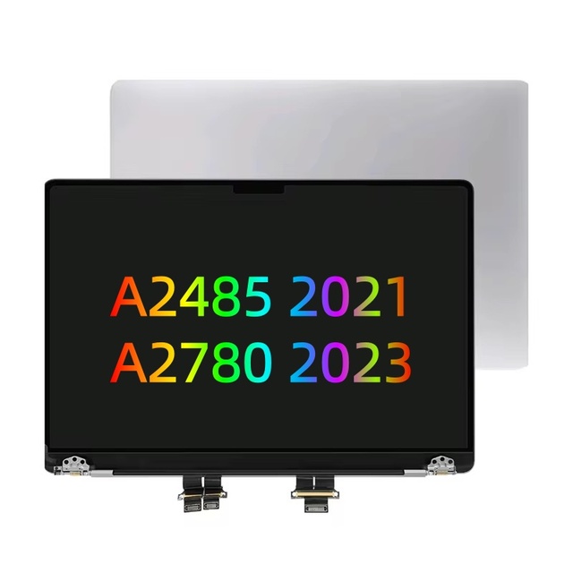 For MacBook Screen A2485 Pro 16" (2021) Full LCD Assembly for A2780 (2023) Premium IPS Display Replacement Silver