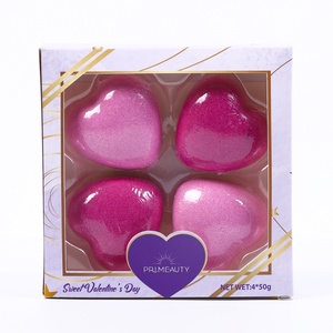 Venta al por mayor <span class=keywords><strong>de</strong></span> fábrica Bombas <span class=keywords><strong>de</strong></span> ducha <span class=keywords><strong>de</strong></span> aceite esencial orgánico Colorido Lujo Natural Fizzy Valentine Party Favors Heart Bath Bomb Set - Product Image 1