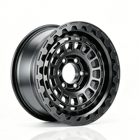Rines de Aleación Forjados Todoterreno 17x8.5, 5x127 6x139.7, Negro Semi-Brillante, 4 Piezas, para Jeep Wrangler, Hilux, Tacoma, Ranger