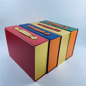 Có thể tái chế nhiều màu xanh lá cây màu cam giấy cứng nhắc gấp vali hộp quà tặng với đóng cửa từ - Product Image 6